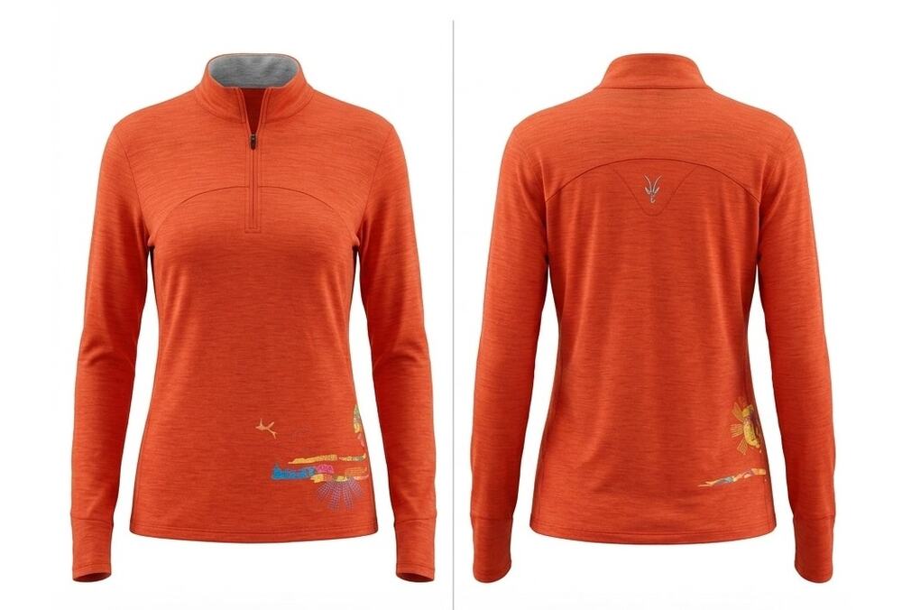Ibex Merino Wool Blend Made in USA 1/4 Zip Pullover Sweater Women Size L